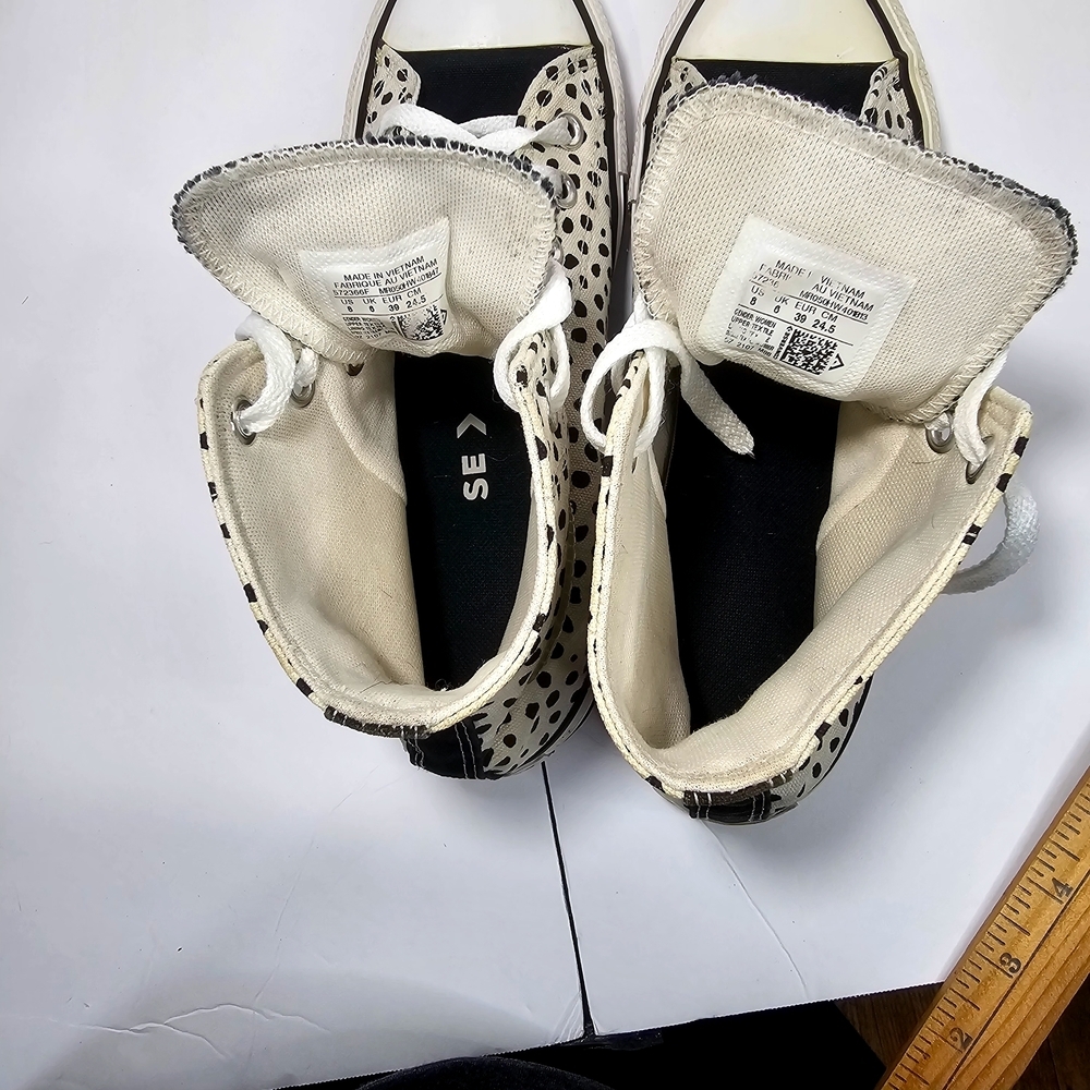 Polka Dot High-Top Athletic Shoes - Picture 3 of 10